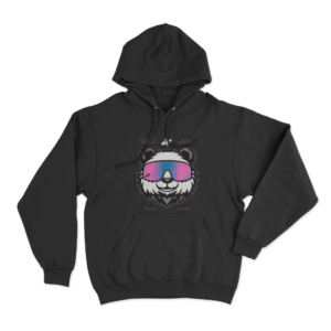 Drippy Panda Unisex Hoodie Black