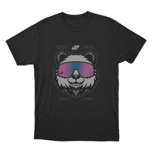 Drippy Panda Unisex T Shirt Black