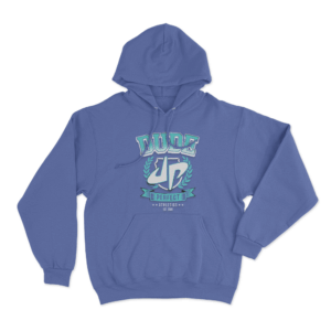 Dude Crest Unisex Hoodie Blue